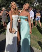 Simple Spaghetti Straps Long Classy Prom Dress Birthday Outfit
