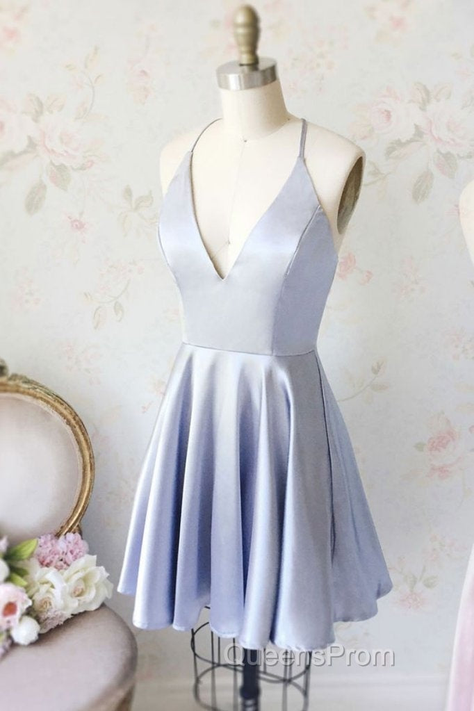 Simple Spaghetti Straps V-Neck Short Evening Prom Dress/Homecoming Dress