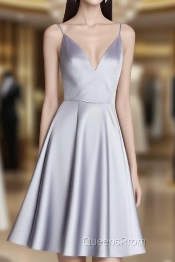 Simple Spaghetti Straps V-Neck Short Evening Prom Dress/Homecoming Dress