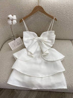 Simple Straps White Birthday Dress Birthday Outfits