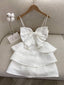 Simple Straps White Birthday Dress Birthday Outfits