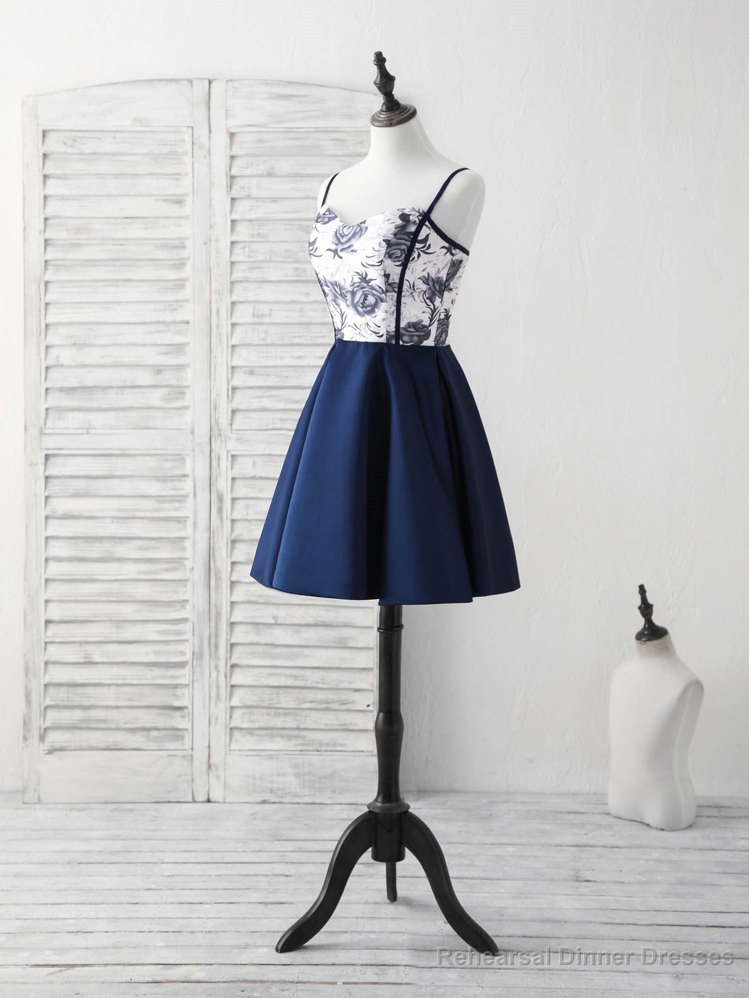 Simple Sweetheart Dark Blue Short Prom Dress Blue Homecoming Dress Secondary image