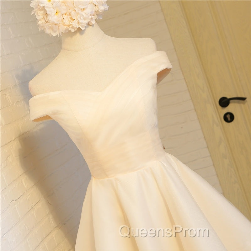 Simple Sweetheart Off Shoulder High Low Party Dress Homecoming Dress, Short Evening Prom Dress