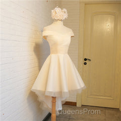Simple Sweetheart Off Shoulder High Low Party Dress Homecoming Dress, Short Evening Prom Dress