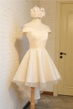 Simple Sweetheart Off Shoulder High Low Party Dress Homecoming Dress, Short Evening Prom Dress