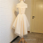 Simple Sweetheart Off Shoulder High Low Party Dress Homecoming Dress, Short Evening Prom Dress