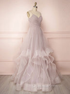 Simple Tulle Long Evening Prom Dress Tulle Sweet 16 Dress