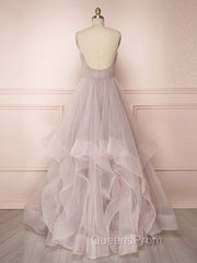 Simple Tulle Long Evening Prom Dress Tulle Sweet 16 Dress