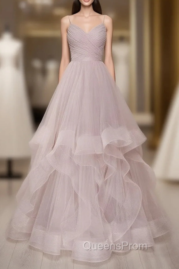 Simple Tulle Long Evening Prom Dress Tulle Sweet 16 Dress Main image