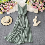 Simple V-Neck Dress Sleeveless Dress