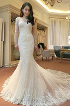 Sleeved Mermaid Bridal Dress