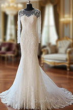 Sleeved Mermaid Bridal Dress