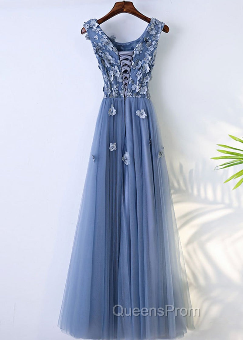 Sleeveless Tulle Floor-Length Scoop Neck Bridesmaids Dress Secondary image