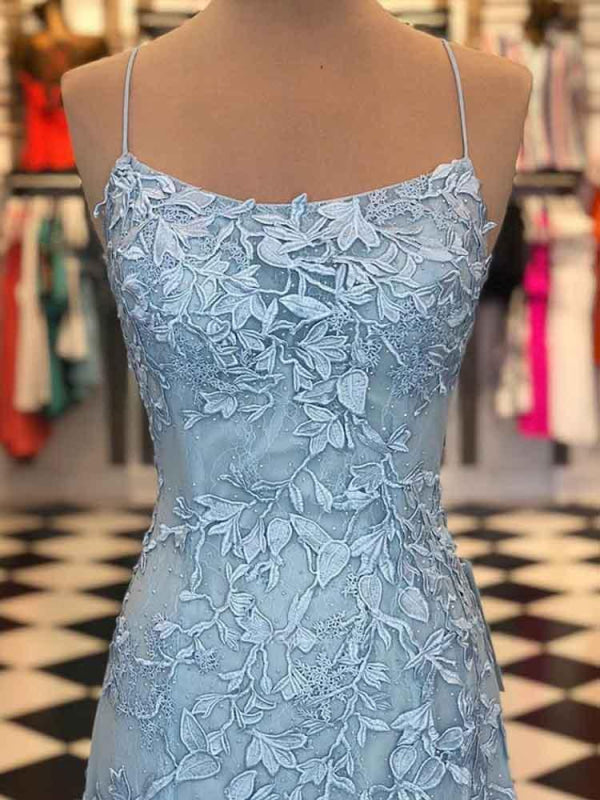 Baby Blue Mermaid Classy Prom Dress | Stock In USA