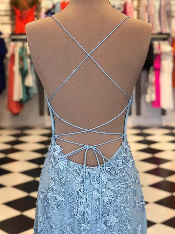 Baby Blue Mermaid Classy Prom Dress | Stock In USA