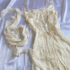 Yellow Exquisite Beaded Spaghetti Strap A-Line Chiffon Long Classy Evening Gown Ball Gown