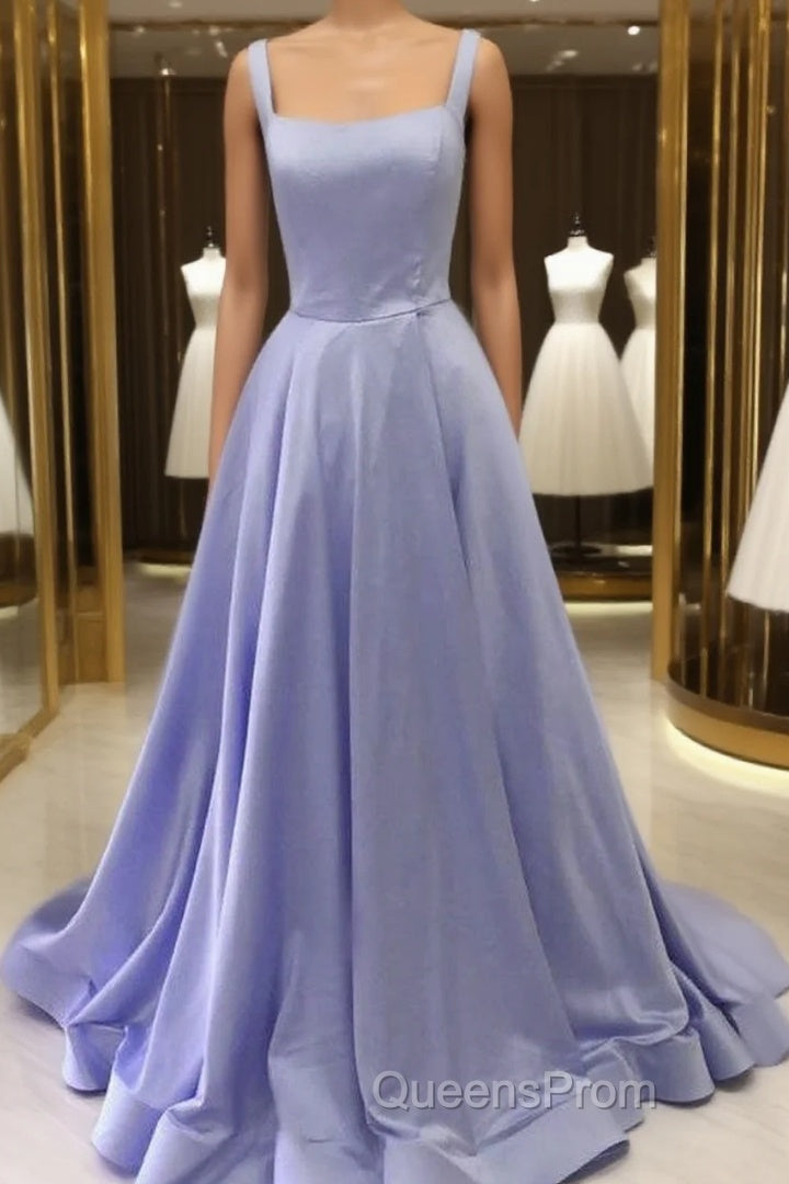 Spaghetti Straps Ball Gown Satin Evening Prom Dress Main image