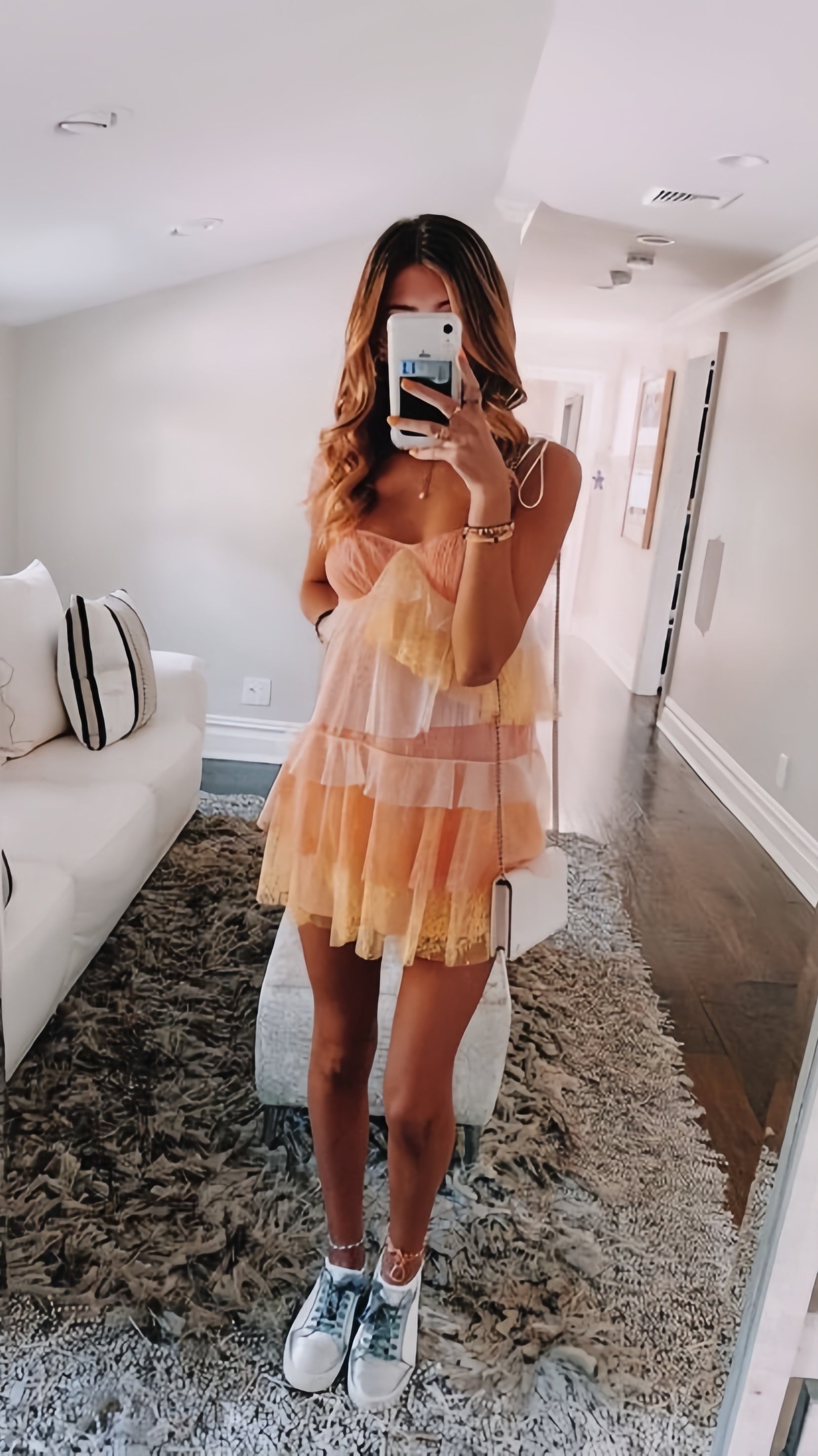 Spaghetti Straps Chiffon Lace Homecoming Dress Mini Classy Prom Dress,