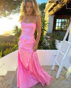 Spaghetti Straps Elegant Long Satin Classy Prom Dress Classy Evening Dress Party Dress Wedding Holiday Birthday Party Dress