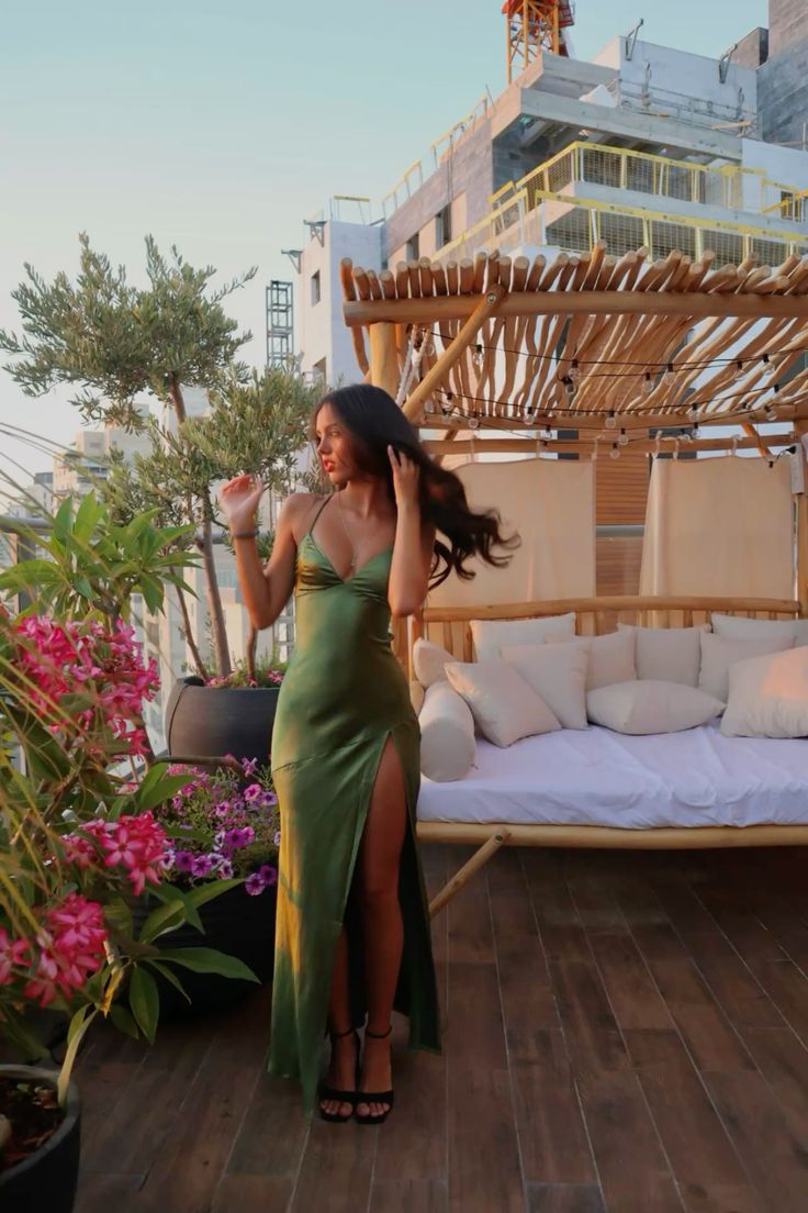 Spaghetti Straps Green Sexy Classy Prom Dress Long Classy Evening Dress With Split