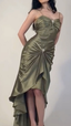 Spaghetti Straps Green Sheath Long Classy Prom Dress
