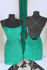 Spaghetti Straps Hot Pink Bodycon Mini Dress,Graduation Dress