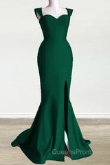 Spaghetti Straps Mermaid Dress With Slit