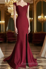 Spaghetti Straps Mermaid Dress With Slit