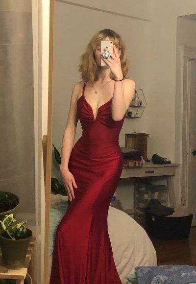 Spaghetti Straps Mermaid Long Classy Prom Dress