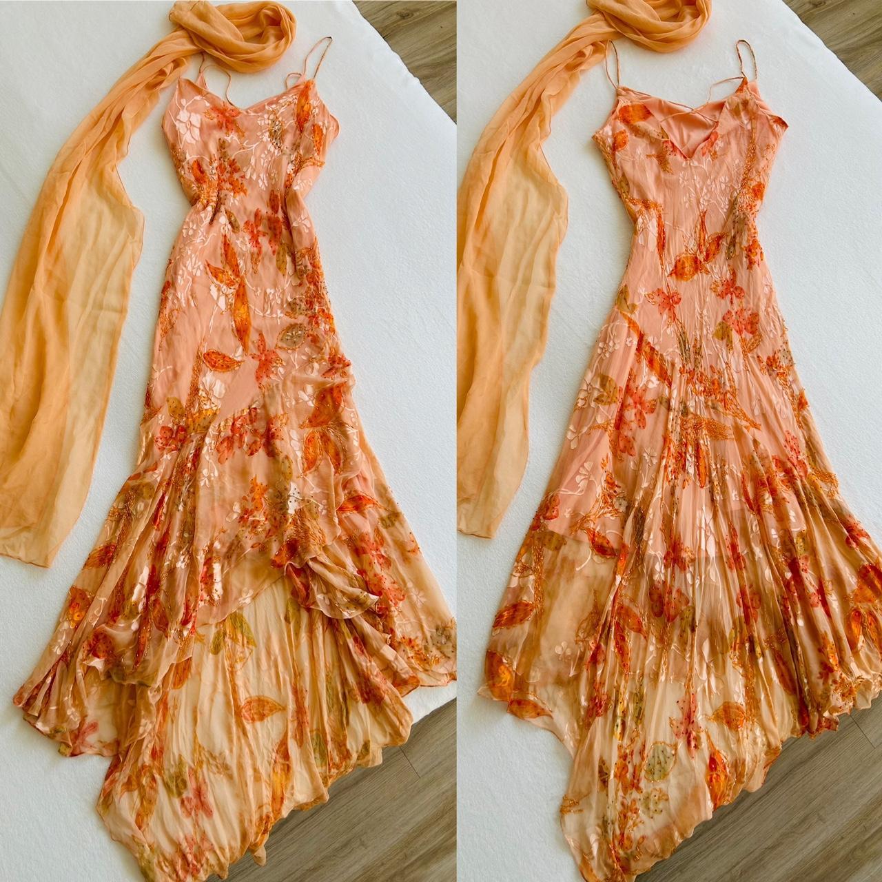 Spaghetti Straps Orange A-Line Dress Classy Prom Dress Secondary image