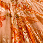 Spaghetti Straps Orange A-Line Dress Classy Prom Dress