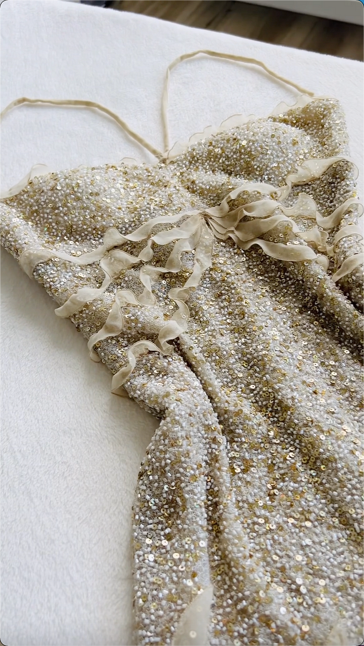 Spaghetti Straps Sequin Long Classy Evening Classy Prom Dress With Slit