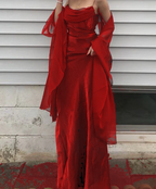 Spaghetti Straps Simple Burgundy Long Classy Prom Dress