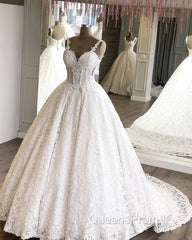 Spaghetti Straps Sweetheart Ball Gowns Wedding Dress