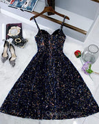 Sparkle Ombre Sequin Sweetheart Homecoming Dress