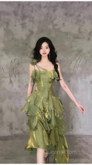 Sparkle Ruffle Evening Prom Dress Causal Birthday Dress Dance Party Dress