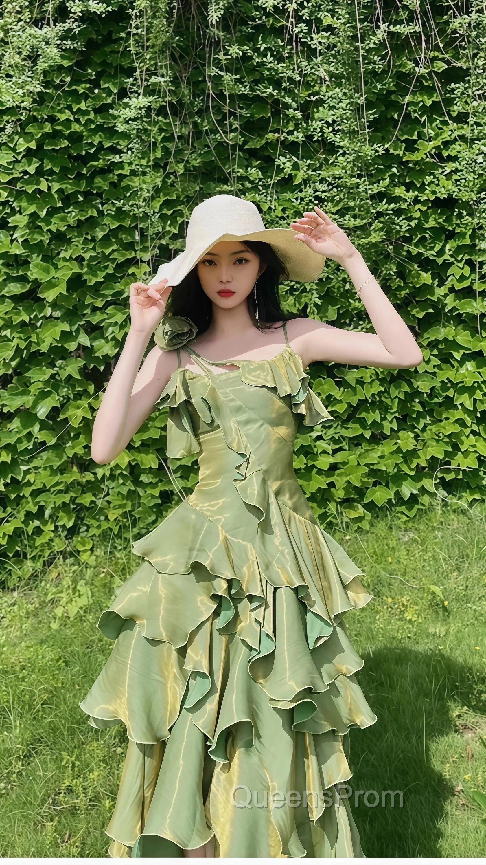 Sparkle Ruffle Evening Prom Dress Causal Birthday Dress Dance Party Dress