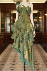 Sparkle Ruffle Evening Prom Dress Causal Birthday Dress Dance Party Dress