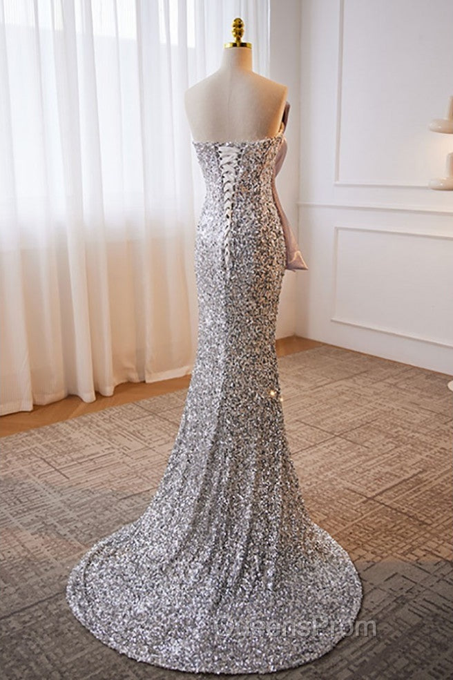 Sparkling Lavender Color Sleeveless Off Shoulder Sequin Evening Dress With Lavender Color Mermaid Backless Strap And Floor Length Evening Dress