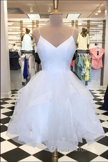 Sparkling Red Homecoming Dress with Straps