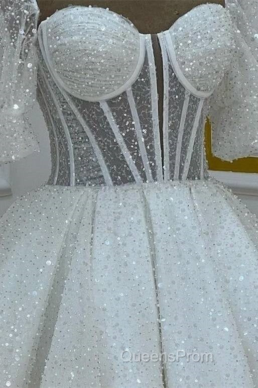 Sparkly A Line Short Cocktail Dress White Sequin 18Th Birthday Outfits Secondary image