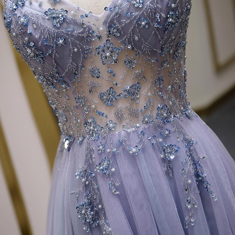 Sparkly A Line Spaghetti Straps Long Classy Prom Dress, Classy Evening Party Dress