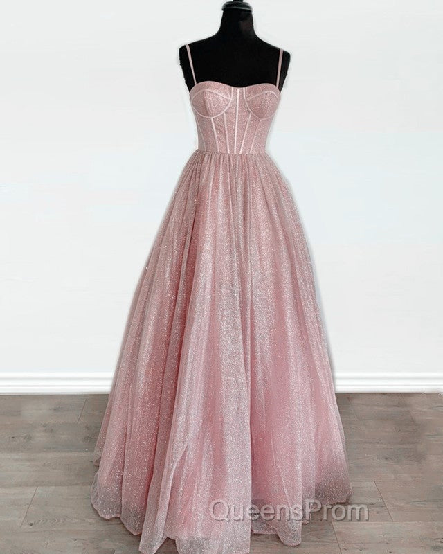 Sparkly Corset Evening Prom Dress Long Sweetheart Spaghetti Straps Secondary image