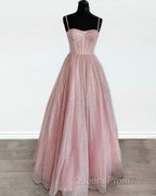 Sparkly Corset Evening Prom Dress Long Sweetheart Spaghetti Straps