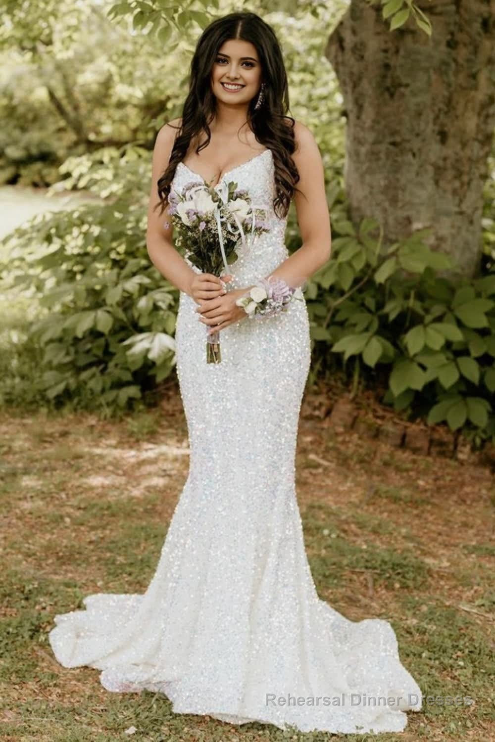 Sparkly Dark Green Sequins Mermaid Sweetheart Long Prom Dress