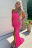 Sparkly Mermaid Sequined Sleeveless Long Classy Prom Dress With Slit, Long Classy Gown