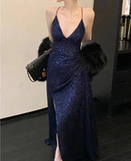 Gorgeous Shiny Sequin Sexy Backless Classy Evening Classy Prom Dress Party Long Tight Dress