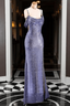 Sparkly Sequins Spaghetti Straps Sequin Side Slit Prom Dress