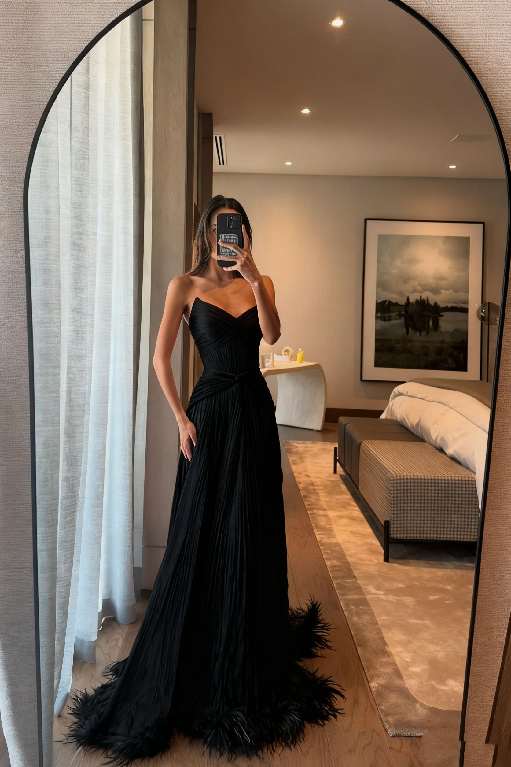 Special A Line Sweetheart Pleated Chiffon Pink Sleeveless Feathers Long Classy Prom Dress Inspo Classy Prom Gown