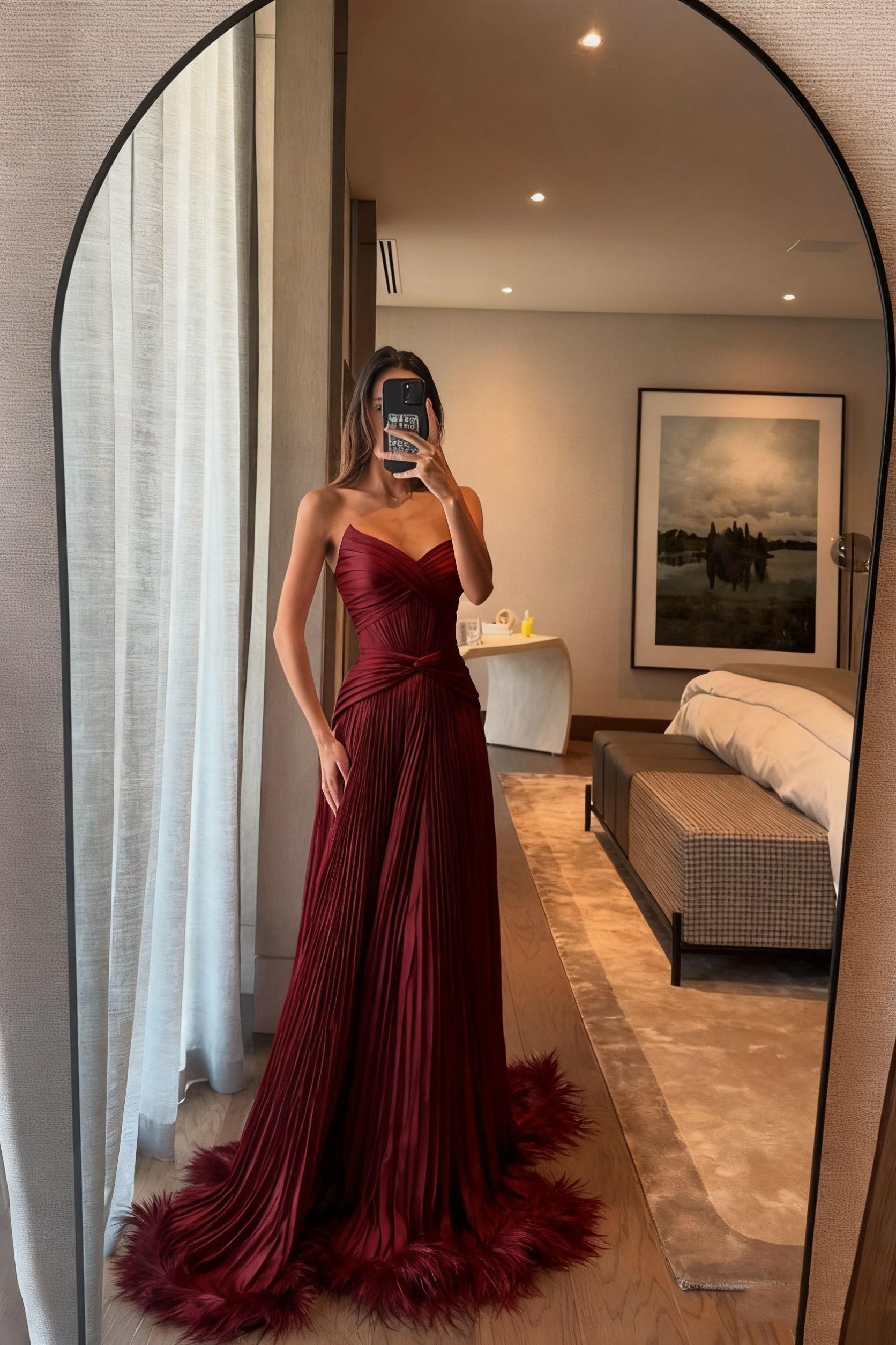 Special A Line Sweetheart Pleated Chiffon Pink Sleeveless Feathers Long Classy Prom Dress Inspo Classy Prom Gown